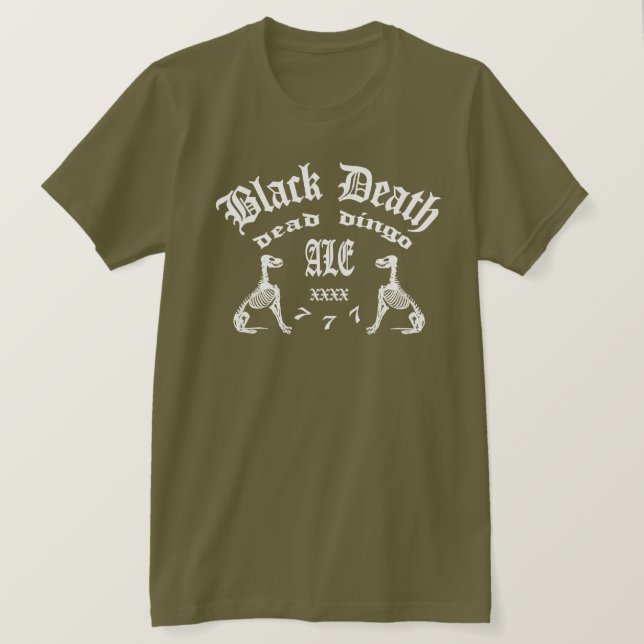 Camiseta Black Death 777 - Morto Dingo Ale (Frente do Design)
