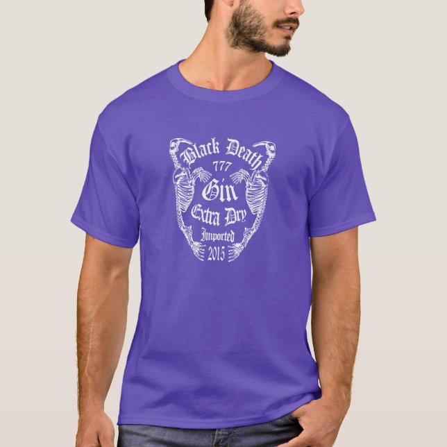 Camiseta Black Death 777 - Walrus Bone Gin (Frente)