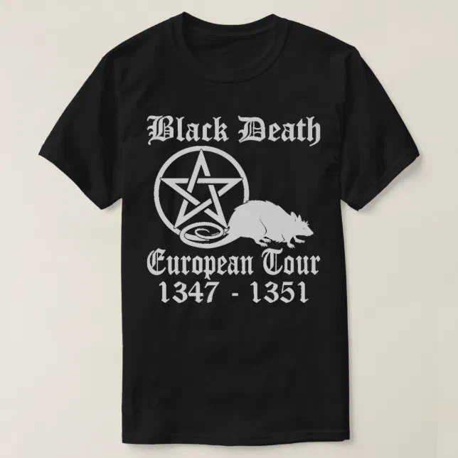 Black Death European Tour Tシャツ Camiseta Black Death European Tour Engraçado Banda Tour His