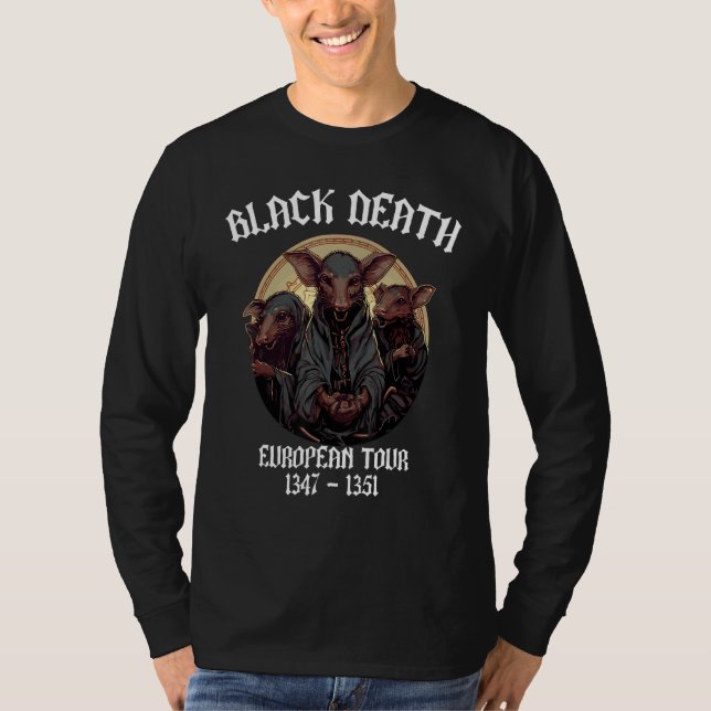 Camiseta Black Death European Tour Plague Doctor (Frente)