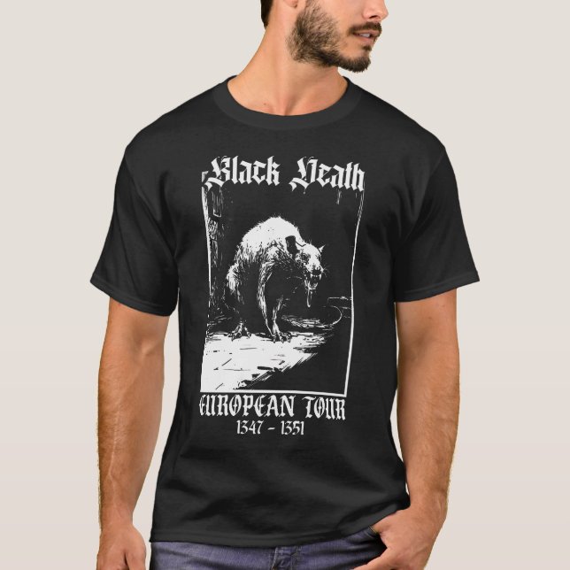 Camiseta Black Death European Tour Rue Medieval Your (Frente)