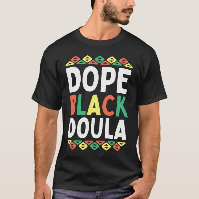Camiseta Black Doula African American Black History Month P (Frente)
