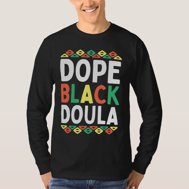 Camiseta Black Doula African American Black History Month P (Frente)