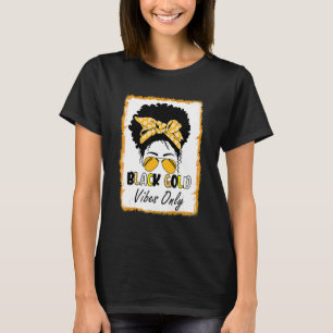 Camiseta Black Dourado Vibes Apenas Futebol Mulheres Pé-Leo