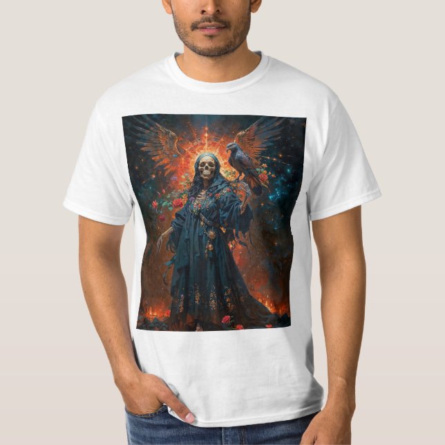 Camiseta Black Dress Santa Muerte (Frente)