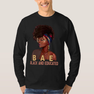 Camiseta Black E Educado Afro Melanin Queen African Blac