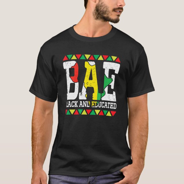 Camiseta Black E Educado Bae Black African American Mela (Frente)