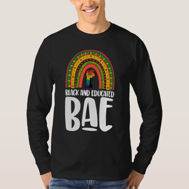 Camiseta Black E Educado Bae Rainbow Women African Black (Frente)