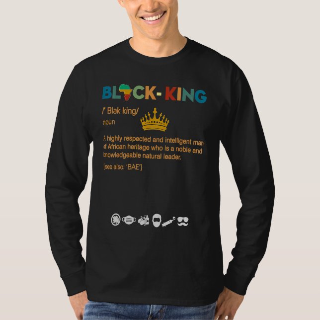 Camiseta Black Educated Motivated Melanin King African Amer (Frente)
