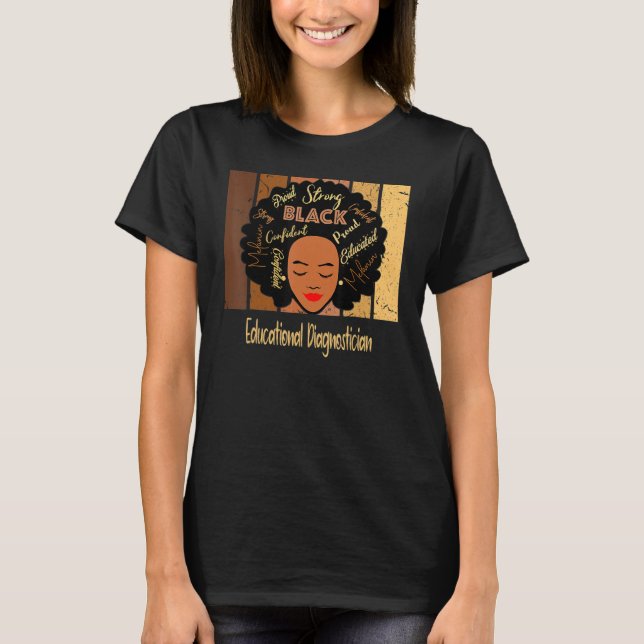 Camiseta Black Educational Diagnosticie Love African Ameri (Frente)