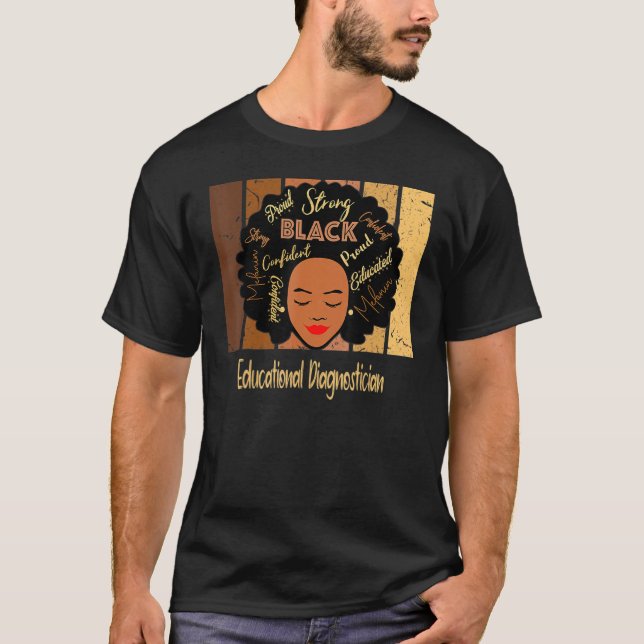 Camiseta Black Educational Diagnosticie Love African Ameri (Frente)