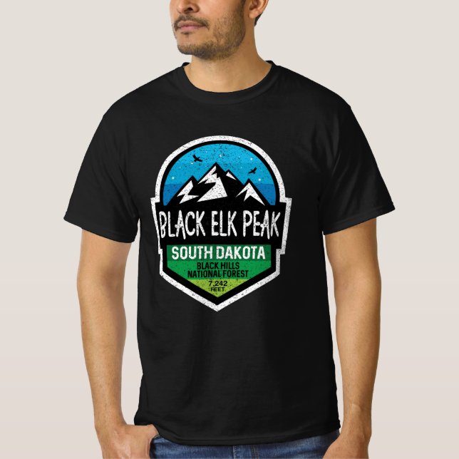 Camiseta Black Elk Peak South Dakota Mountain Adventure (Frente)