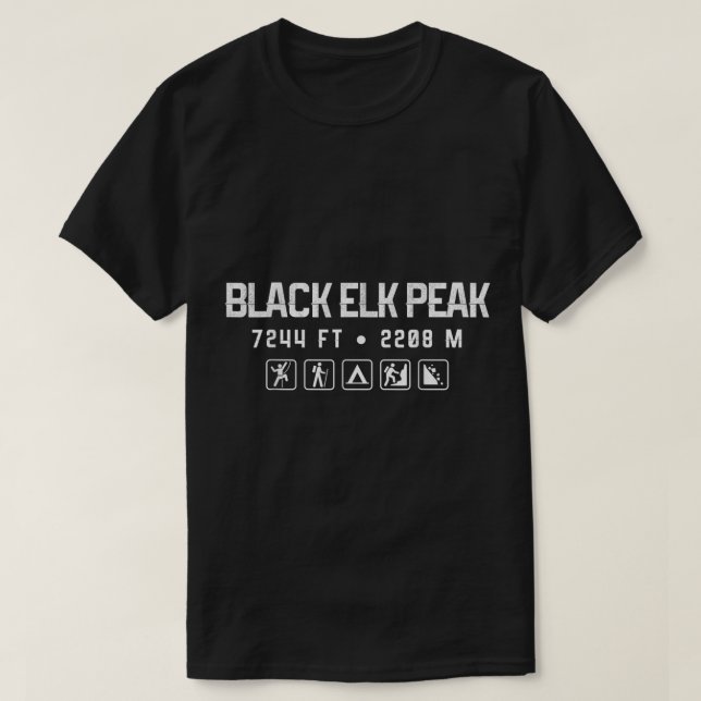Camiseta Black Elk Peak, South Dakota Mountain Shirt (Frente do Design)