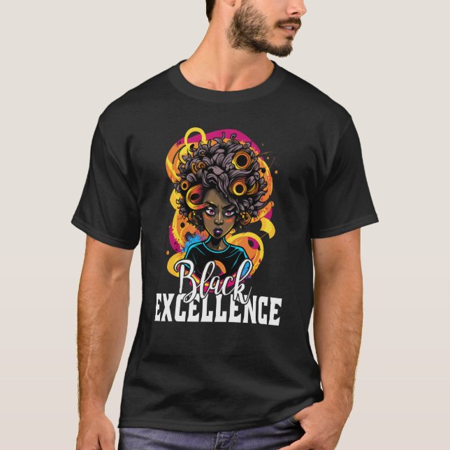 Camiseta Black Excellence African Pride Black History Month (Frente)