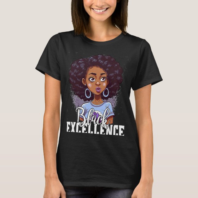 Camiseta Black Excellence African Pride Black History Month (Frente)