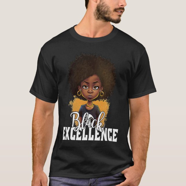 Camiseta Black Excellence African Pride Black History Month (Frente)