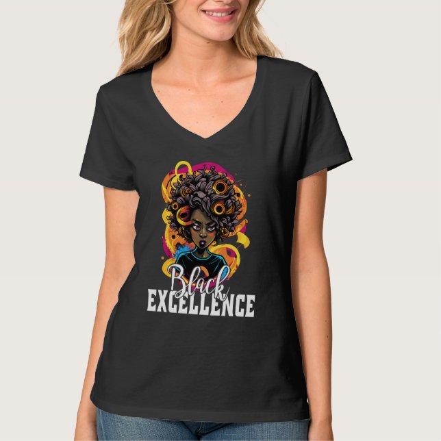 Camiseta Black Excellence African Pride Black History Month (Frente)