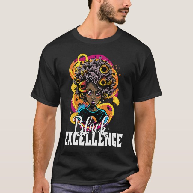 Camiseta Black Excellence African Pride Black History Month (Frente)