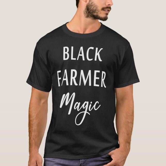 Camiseta Black Farmer Magic Black History Month African Ame (Frente)