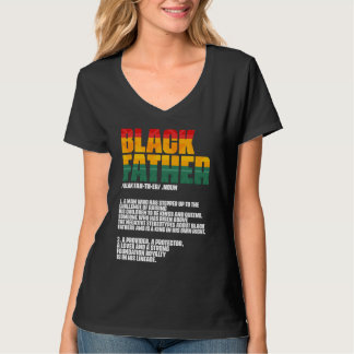 Camiseta Black Father Definition Father's Day African Ameri
