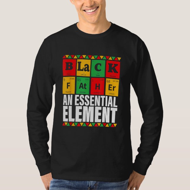 Camiseta Black Father The Essential Element Father s Day (Frente)
