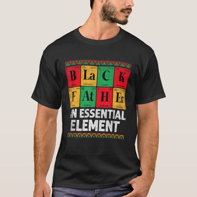 Camiseta Black Father The Essential Element Father s Day  D (Frente)