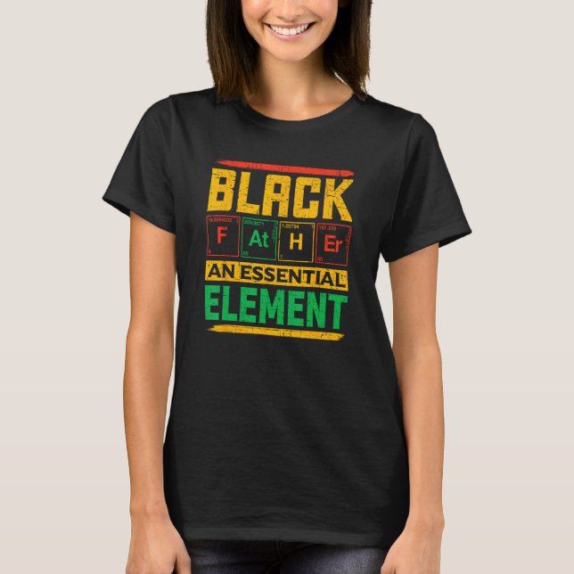 Camiseta Black Father The Essential Element Father's Day Bl (Frente)