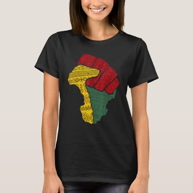 Camiseta Black Fist Shirt African American Pride Black Hist (Frente)