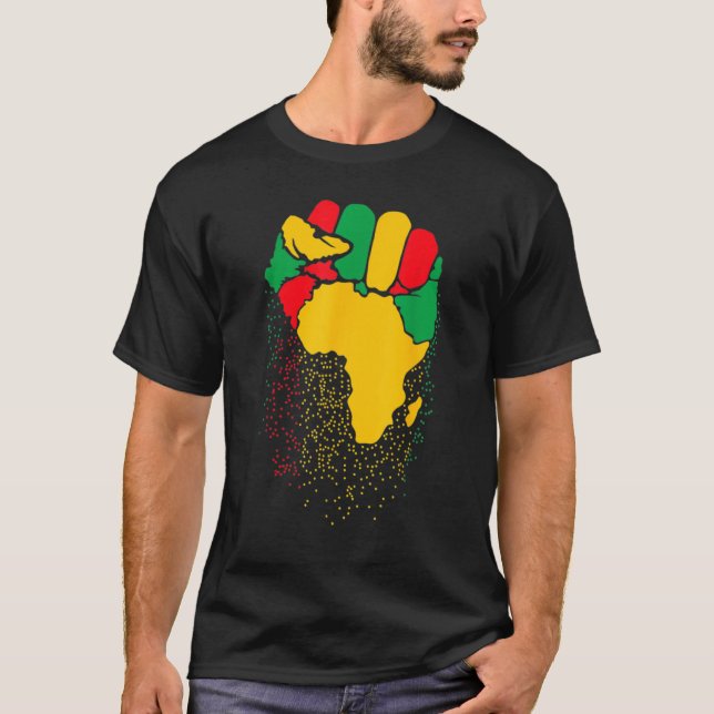 Camiseta Black Fist Shirt African American Pride Black Hist (Frente)