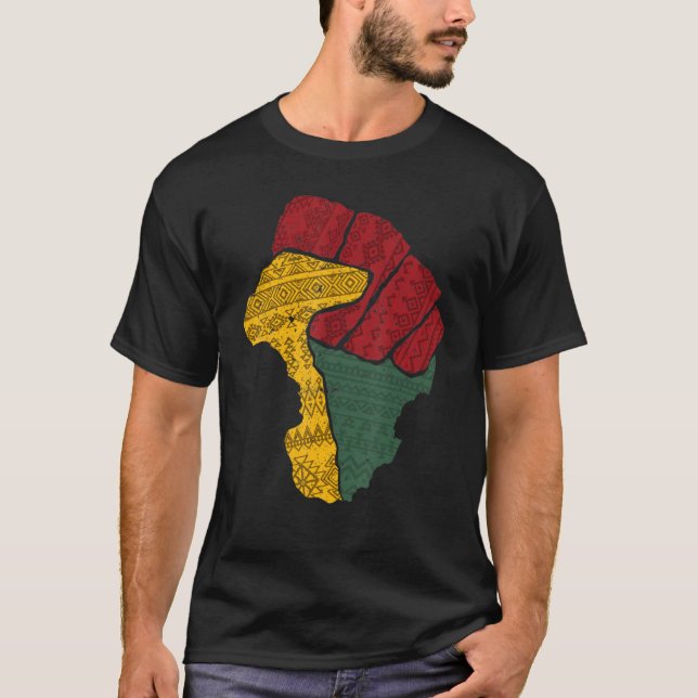 Camiseta Black Fist Shirt African American Pride Black Hist (Frente)