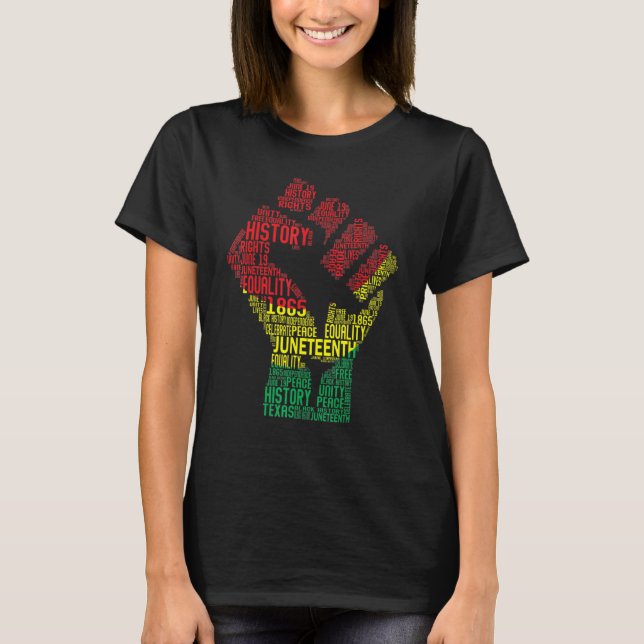 Camiseta Black Fist Shirt African American Pride Black Hist (Frente)