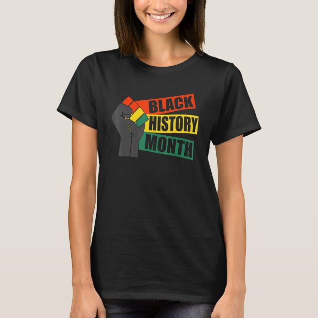 Camiseta Black Fist Shirt African American Pride Black Hist (Frente)