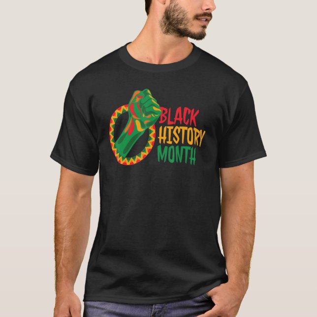 Camiseta Black Fist Shirt African American Pride Black Hist (Frente)