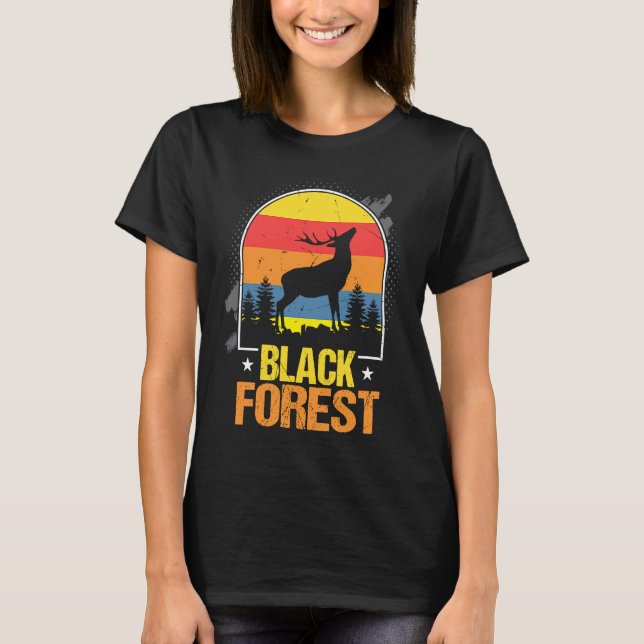Camiseta Black Forest Deer Antlers Black Forest Homeland So (Frente)