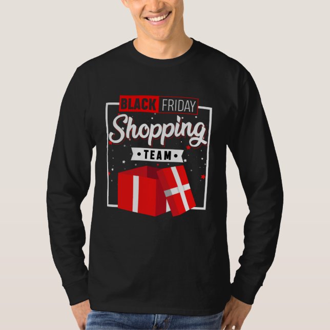 Camiseta Black Friday Shopping Team  Matching Couples (Frente)