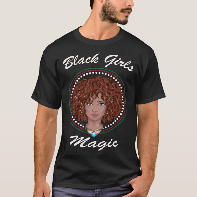 Camiseta Black Girl Magic Black History Month African Ameri (Frente)