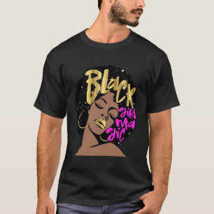 Camiseta Black Girl Magic Gift Hot Pink Afro Queen