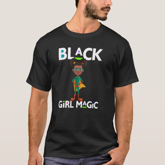 Camiseta Black Girl Magic Melanin Brown Skin Girls Toddler (Frente)