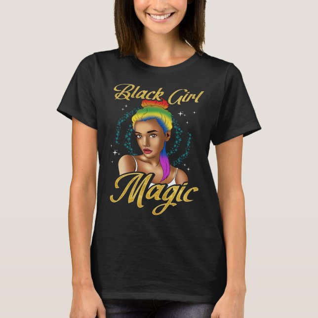 Camiseta Black Girl Magic Melanin Queen African Diva Hair R (Frente)