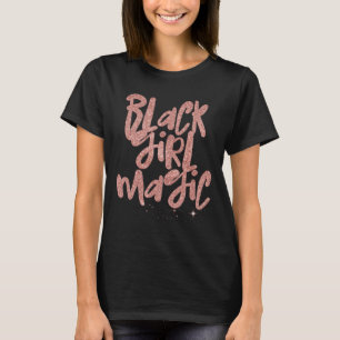 Camiseta Black Girl Magic Pink Stars Afro Black Queen Melan