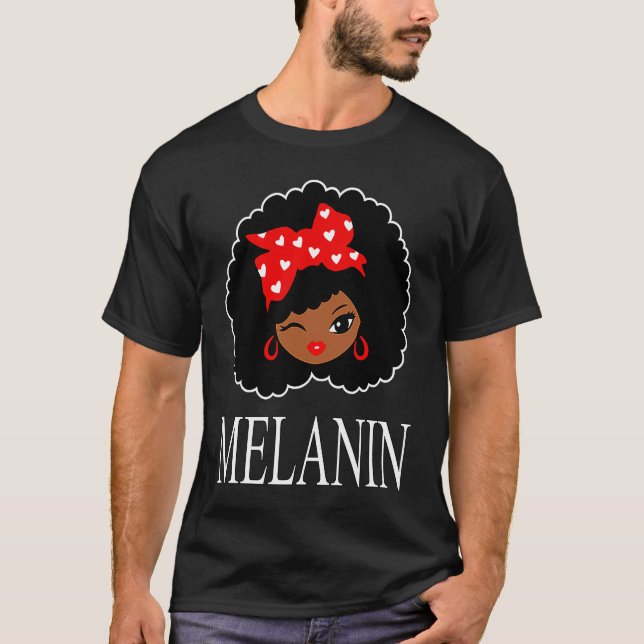 Camiseta Black Girl Magic Winling Lábios Afro Rainha Negra (Frente)
