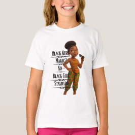 Camiseta Black Girl Standard,Afro Modern,Pixarstyle 3d