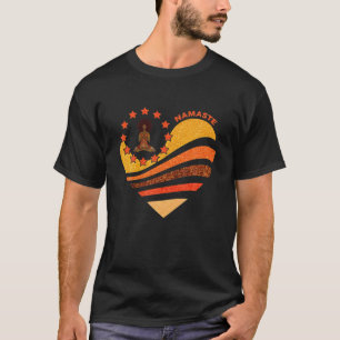 Camiseta Black Girl Yoga Namaste Heart Melanin Junenn Funn