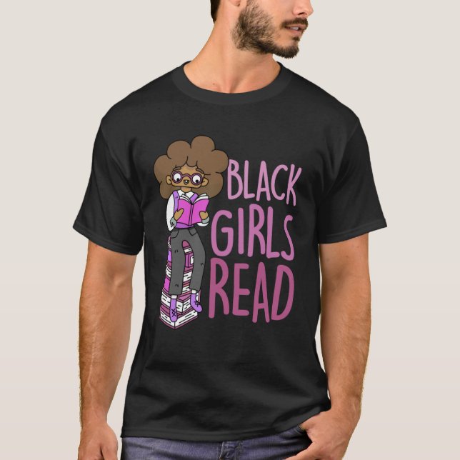Camiseta Black Girls Read Educated Melanin Queens (Frente)