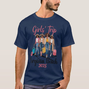 Camiseta Black Girls Trip Virginia Beach 2025 Vacation Birt