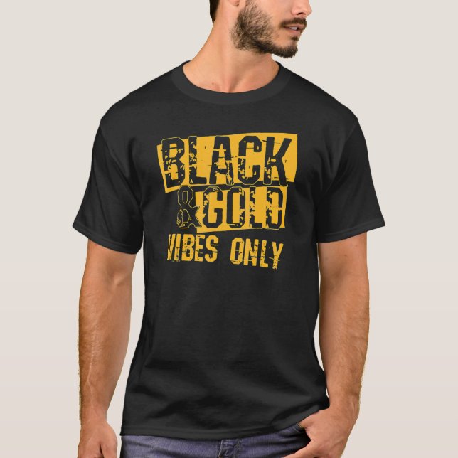 Camiseta Black Gold Game Day Group  For High School Footbal (Frente)