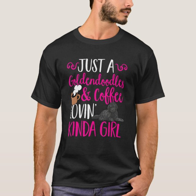Camiseta Black Goldendoodle Coffee Dood Doodle Mom (Frente)