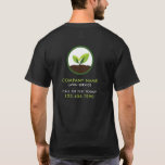 Camiseta Black Green Lawn Care Landscaping Professional<br><div class="desc">Modern black and green lawn care business t-shirt with a vibrant professional icon and modern typography to project a confident professional image. Designed by Thisisnotme©.</div>