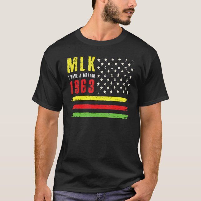 Camiseta Black Have A Dream MLK 1963 Martin Luther Jr MLK D (Frente)