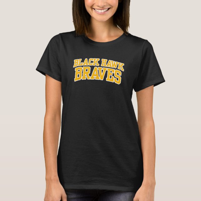 Camiseta Black Hawk College Quad Cities Braves 01 (Frente)